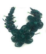 Handmade Unique Design19&quot; Collar Necklace Crystal #045 - £37.99 GBP