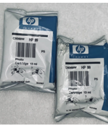 Lot of 2 Genuine HP 99 Ink Cartridge New Old Stock Sealed Photo Foil Pac... - $12.69