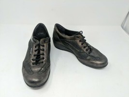 Mephisto Women’s Sz US 6 Bronze Pewter Leccia Walking Snake Sneakers Sho... - £27.68 GBP