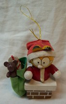 Vintage Dakin Wooden Garfield As Santa In Chimney 2&quot; Christmas Ornament 1981 - £14.39 GBP