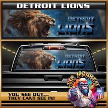 Detroit Lions Roar - Truck Back Window Graphics - Customizable - £54.16 GBP+