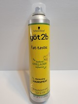 New Schwarzkopf Got2b Fat-tastic Instant Collagen Thickening Hairspray 9 Oz Rare - £51.06 GBP