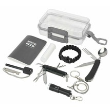 Ozark Trail Survival Kit 16-Piece Black Multi-Tool Key-Chain Light Saw Utensils - £22.82 GBP