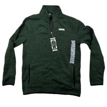 Eddie Bauer Men&#39;s Small 1/4 Zip Classic Pullover Sweater Fleece Top Green - £15.56 GBP