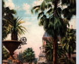 Palm Garden and Margaret Statue New Orleans Louisiana LA DB Postcard Y8 - $3.97