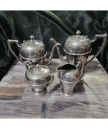 WmROGERS Silver Service Tea Set Rosalie 4501,4502,4503,4504  - $350.63