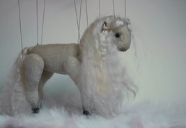 White marionette horse/Puppet horse/white stallion/Fairy tale horse puppet/Artis - £170.42 GBP