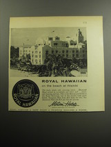 1957 Matson Hotels Ad - Royal Hawaiian on the beach at Waikiki - £14.74 GBP