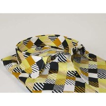 Men's EMILIO CERUTTI Sport Shirt 100% Cotton Long Sleeves #EMC2 Gold Geometric image 2