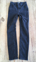 MADEWELL 10” High Rise Skinny Jeans Size 24 Off Black Denim Stretch Fall 2020 - £43.97 GBP