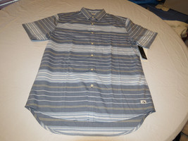Men&#39;s Quiksilver Barath Islnd short sleeve button up shirt S modern BRQ3 striped - £22.76 GBP