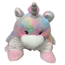 Kellytoy Large Unicorn Pillow Plush Pastel Rainbow Stuffed Animal 2021 25.5&quot; - £54.66 GBP