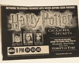 Harry Potter &amp; Chamber Print Ad Advertisement Daniel Radcliffe Emma Ston... - £4.73 GBP