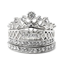 Imperial Crown Crystal Ring - £19.97 GBP