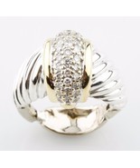 14K Two-Tone Cable Twist Style Ring With Round Pave Diamonds TDW = .5 ct... - $36,725.73 MXN