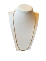 Vintage Monet FIGARO Style Gold Tone Chain Necklace signed 24 inches - $15.84