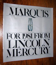 1981 Mercury Marquis Brochure - £1.80 GBP