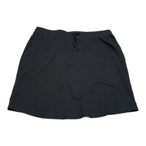 Serra A-Line Skirt Women&#39;s XL Black Cotton Stretch Drawstring Waist Classic Fit - $20.31