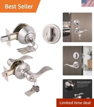 Universal Fit Keyed Alike Entry Lever and Cylinder Deadbolt Set - Easy I... - $45.00
