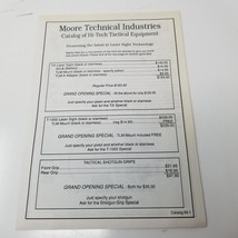 Moore Technical Industries Laser Sights Catalog 1993 Grips Mounts SideSa... - £15.10 GBP
