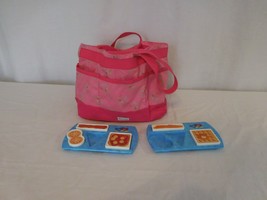 American Girl Bitty Baby Twins Breakfast Food Tray Retired Puzzle + Diaper Bag  - £27.71 GBP