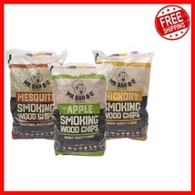 Wood Chips Bundle - 3 Flavors: Apple, Mesquite &amp; Hickory (1.6 lb Bags) - €46,10 EUR