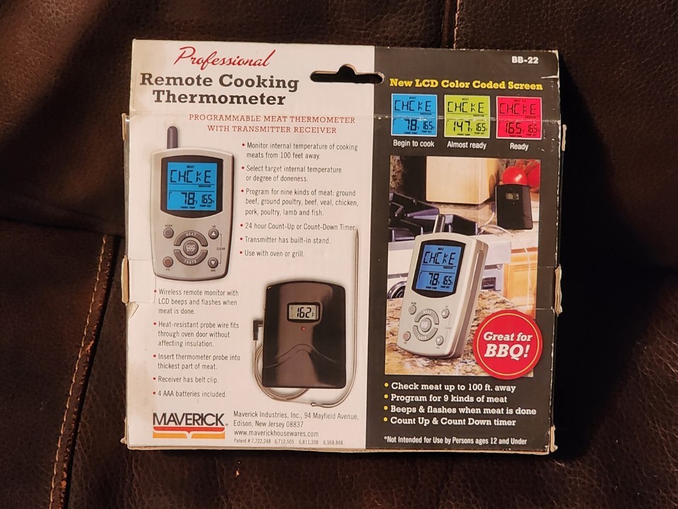 Maverick Professional  Remote Digital Cooking Thermometer For 9 Kinds Of Meat Item image 3