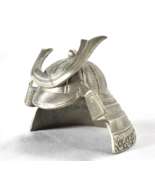 Japanese Miniature Pewter Metal Kabuto Shogun Samurai Helmet - $1,028.70 MXN