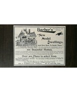 Vintage 1894 Barber&#39;s New Model Dwellings Homes Original Ad 721 - £5.22 GBP