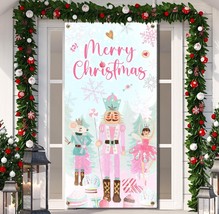 Pink Nut-Cracker Christmas Door Cover Decoration, Merry Christmas Nut-Cr... - $6.92