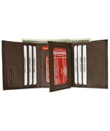 RFID Blocking Men&#39;s Leather Classic Trifold Wallet with BOX RFID Brown - $300.59 MXN