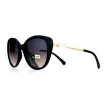 Womens Classy Fashion Sunglasses Round Cateye Frame Accent Pearls - £14.89 GBP