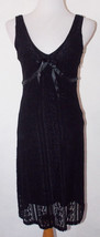 Ralph Lauren Womens Dress Medium Black Sleeveless Geometric Lace LBD Party - £23.76 GBP