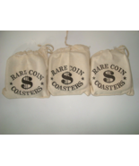 Vintage RARE COIN COASTERS &amp; BAG, Camas Prairie R.R. Fed.Credit Union 3 ... - $41.17 CAD