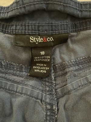 Style & Co Mid Rise Shorts Women's Size 18 Blue/navy Item image 2