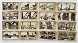 Lot Antique 16pc Italy Stereoviews Rome Tinted Coliseum Capuchin Venice - £69.59 GBP