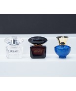 Lot of 3 Versace Mini Perfumes Parfum Crystal Noir Dylan Blue Bright Cry... - £33.28 GBP