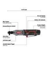 Hyper Tough 12V Cordless 3/8" Ratchet w/ 1.5Ah Battery &amp; Charger – Model... - $65.55