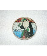 VINTAGE VOGUE GOLD TONE/ WOMAN IMAGE COMPACT MAKEUP MIRROR GUC - $19.99