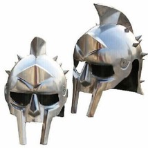 New Gladiator Maximus Medieval Armor Helmets 300 Movie Spartan Helmet Winter Gif - £55.48 GBP