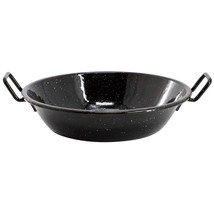 Oster Castillo 9.5 Inch Enameled Steel Paella Pan in Speckled Black - £48.97 GBP