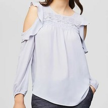 Loft Lacy Ruffle Cold Shoulder Blouse size M NWT MSRP $59.50 - £18.67 GBP