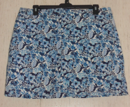 Excellent Womens Coral Bay Woman Blues W/ White Floral Print Skort Size 16W - £22.04 GBP