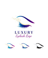 Luxury Eyelash Logo Design for Your Beauty Salon, Eyelashes &amp; Eyelash Ex... - $5.99