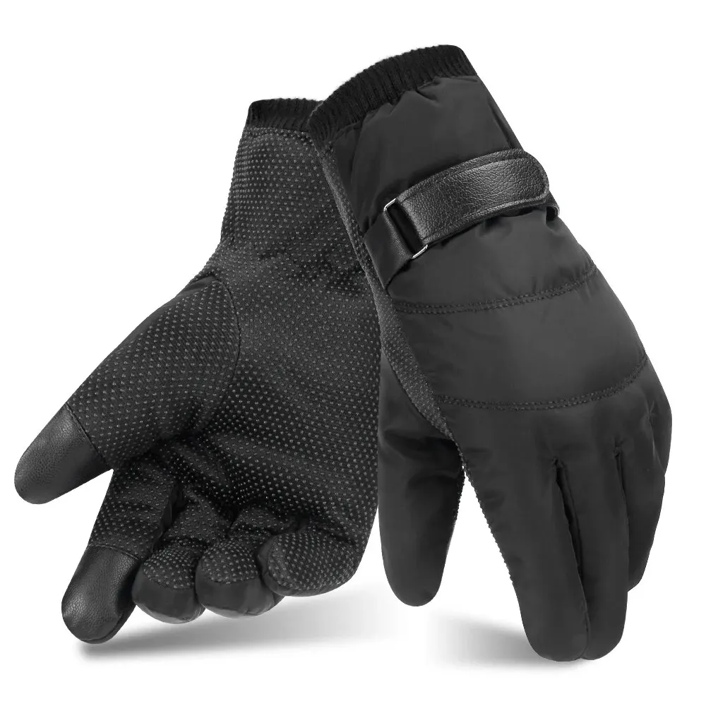 Motorcycle Windproof Gloves Winter Waterproof Warm Ski Fleece Gloves Men Women - £12.22 GBP