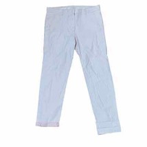 Khakis by Gap Skinny Mini Pink Striped Rolled Pants Mid-Rise Stretch Women 6 - £13.67 GBP