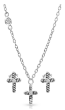 Montana Silversmith ~ Strong Faith Cross Mini Jewelry Set - £33.02 GBP