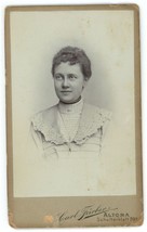CIRCA 1880&#39;S CDV Lovely Young Woman Wearing White Dress Farber Altona, Germany - £7.44 GBP