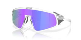 Oakley Latch Panel Sunglasses OO9404-0235 Matte Clear Frame W/ Prizm Violet Lens - $138.59