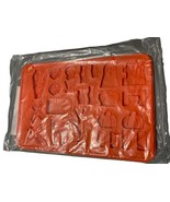 The Pampered Chef Halloween Cookie Mold 100135 Flexible Silicone Orange - $19.79